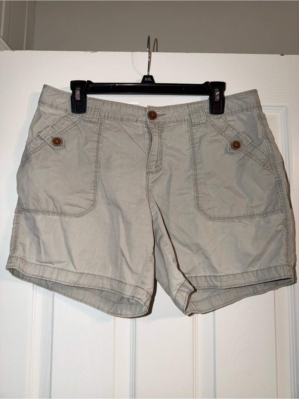 Natural Reflections Khaki Cargo Utility Shorts Size 8 Y2K Aesthetic